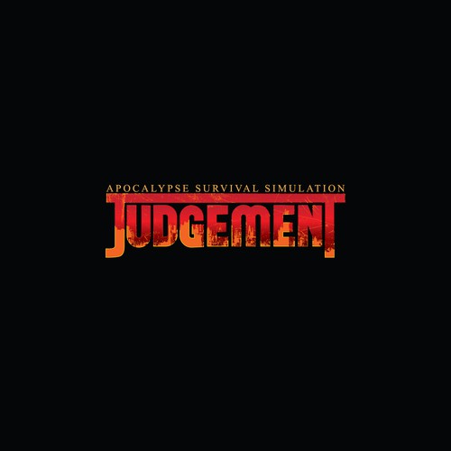 Distressed logo with the title 'Judgement ....Game simulation '