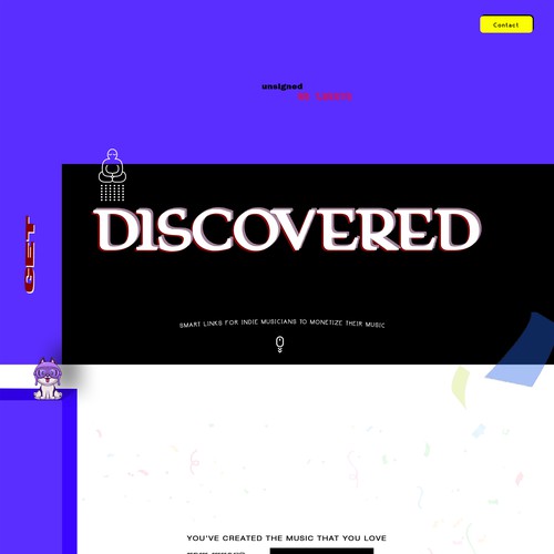 Custom website with the title 'chique design for musician montezting platform'