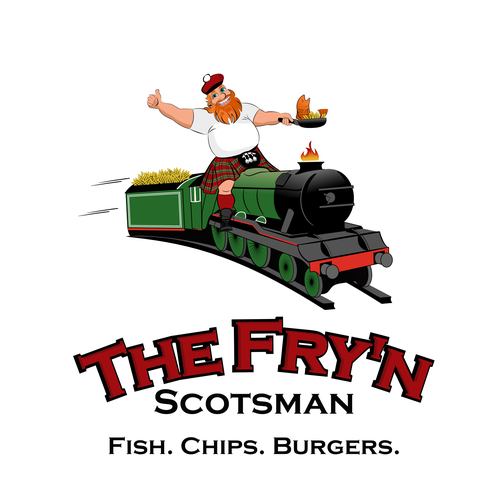 Train logo with the title 'Scotsman'