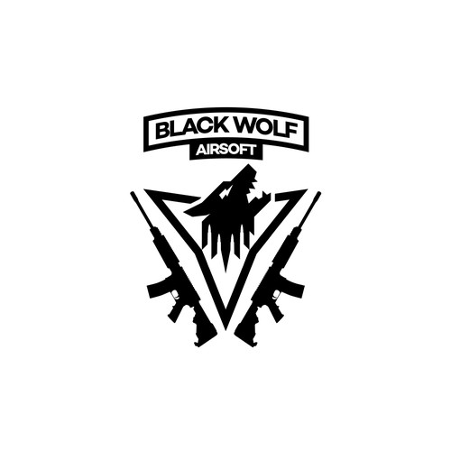 Patch logo with the title 'Logo for Black Wolf Airsoft'