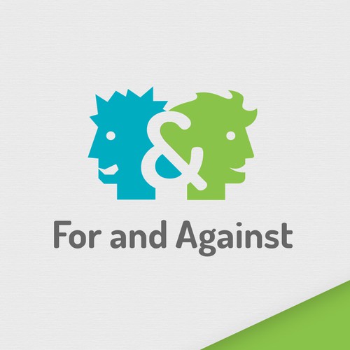 Positive logo with the title 'Logo for positive an negative / for and against'