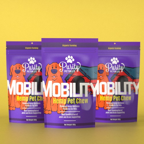 Cartoon packaging with the title 'Label Design - Cartoon style'