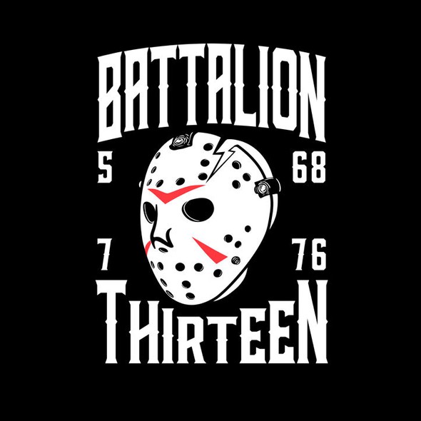 Halloween design with the title 'Battalion 13'