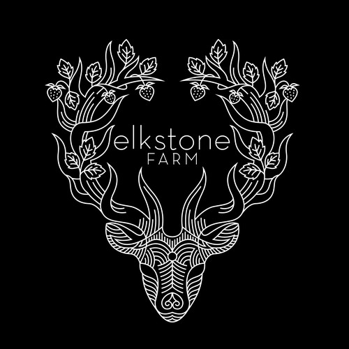 Sticker artwork with the title 'Elkstone Farm'