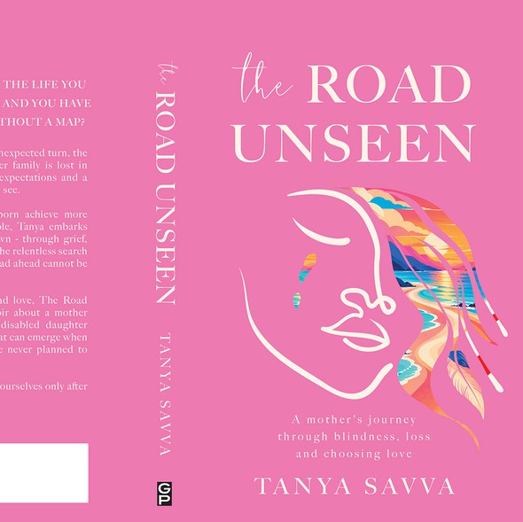 Aesthetic book cover with the title 'Book Cover Design for "The Road Unseen" Book'