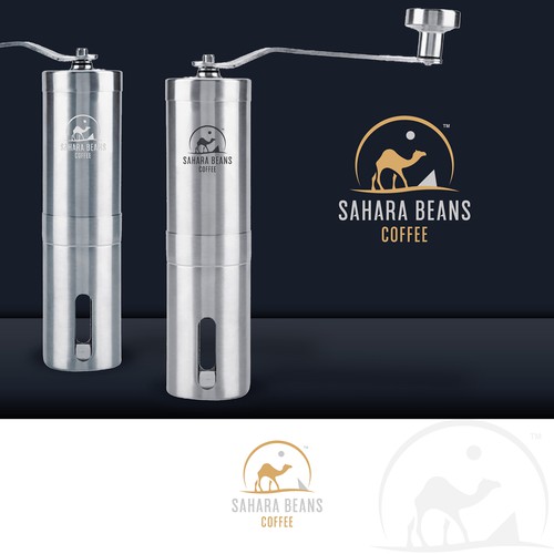 Bean logo with the title 'Logo Design Sahara Beans'