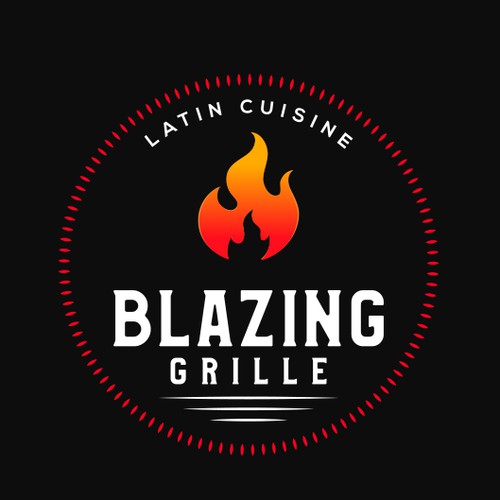 Grill design with the title 'Blazing Grille'