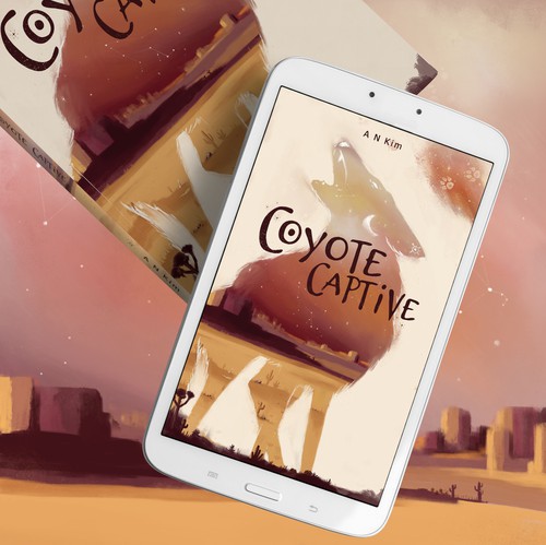 Silhouette book cover with the title 'High fantasy book cover'