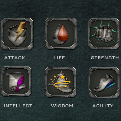 6 ICONS FOR A BOARD GAME
