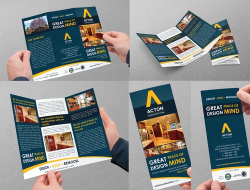 Diner design with the title 'New brochure design wanted for Acton Construction'