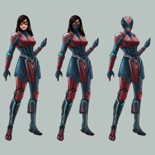 Superhero design with the title 'Super Hero Girl Character'