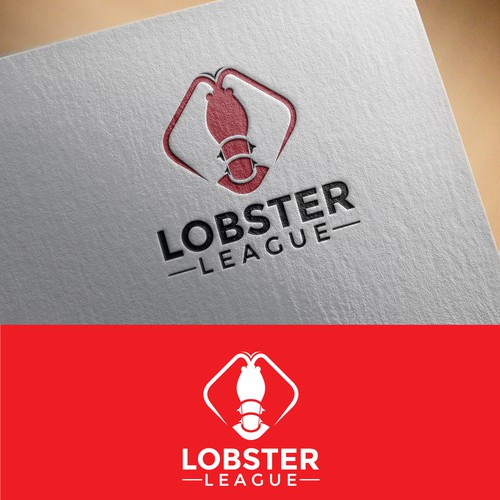 Lobster logo with the title 'Simple lobster logo'