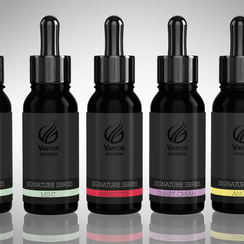 Elegant design with the title '30mL Boston Round eLiquid Packaging Label'