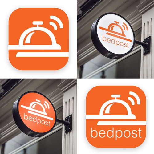 Bell logo with the title 'Logo design for a hotel booking site'
