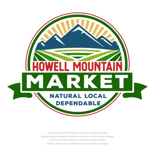 Healthy eating logo with the title 'Howell Mountain'