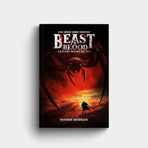 Dark fantasy book cover with the title 'Book Cover : Dark Fantasy (Creature, Samurai, Gore)'