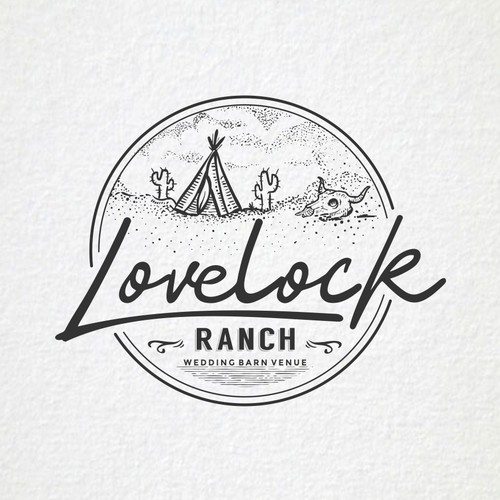 Girly design with the title 'Lovelock Ranch wedding Barn'