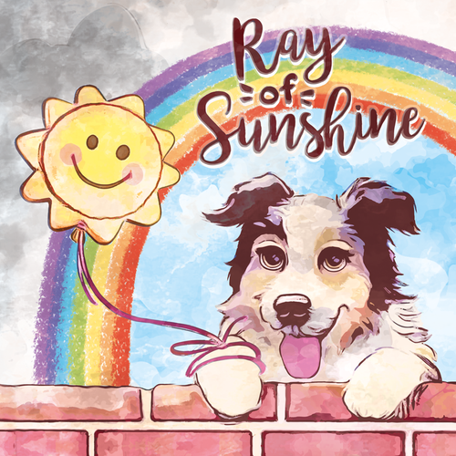 Pet illustration with the title 'Album cover design'