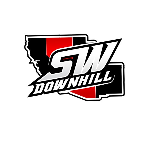 Mountain bike design with the title 'Southwest Downhill Series Logo'
