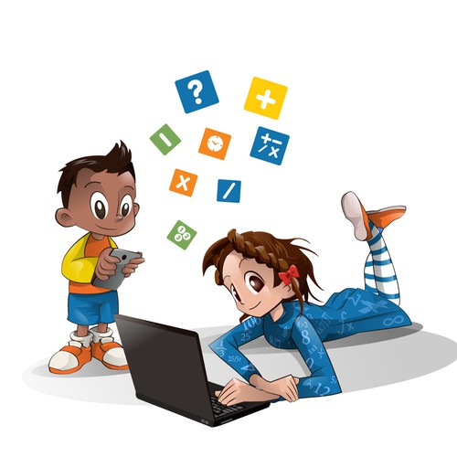 Mathematics design with the title 'Illustration for mathematics web page'