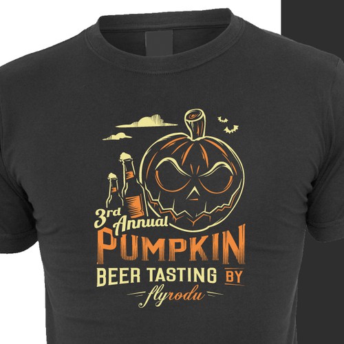 Beer t-shirt with the title 'T-Shirt  Halloween Pumpkin Beer Tasting'