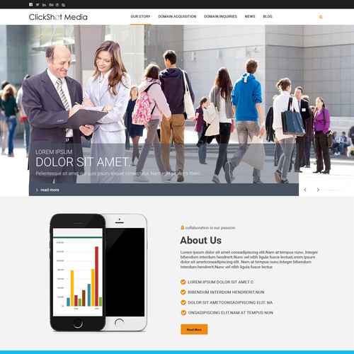 Media website with the title 'Clickshot Media'