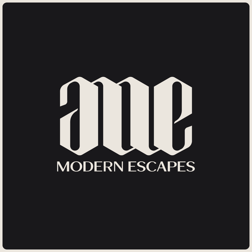 Gothic logo with the title 'Ambigram M and E Logo'