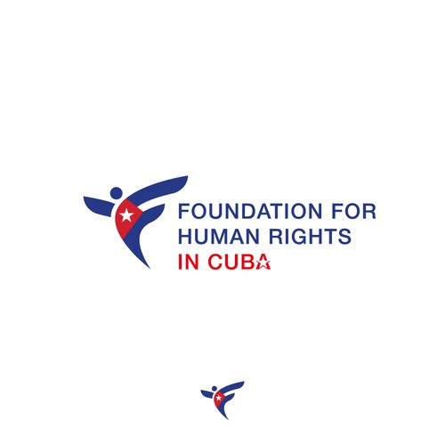 Organization logo with the title 'Logo concept for foundation for human rights in Cuba'