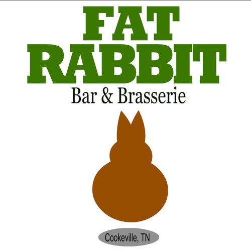 Crisp logo with the title 'Fat Rabbit Logo Design'