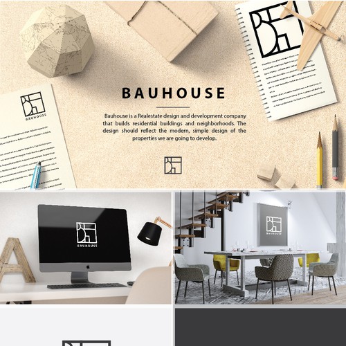 Bauhaus logo with the title 'Bauhaus logo design'