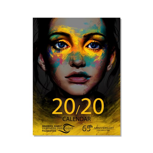 Vision design with the title '2020Calendar cover focus on Color blind'