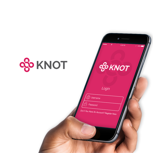 Shopping design with the title 'Knot Logo Design'