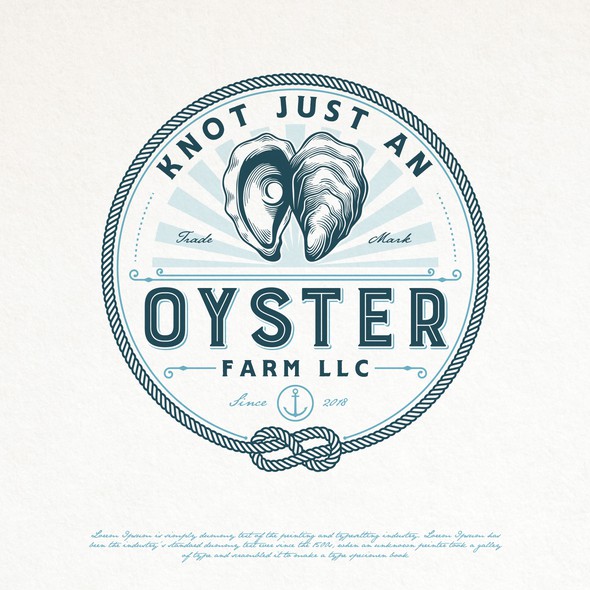 Seafood brand with the title 'OYSTER FARM LOGO DESIGN'