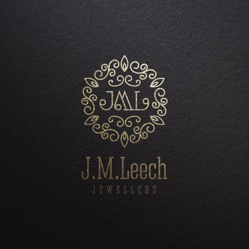 Jewelry design with the title 'J.M.Leech Jewellers Logo Proposal'