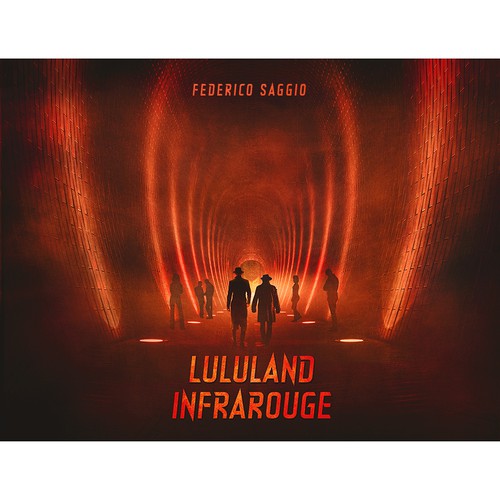 Dystopian book cover with the title ''Lululand Infrarouge' book cover'