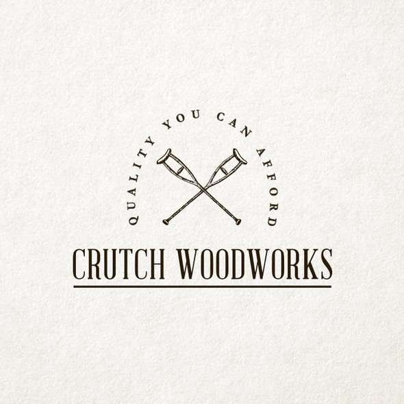 Handmade design with the title 'Vintage and Classic Logo Design for Hand Made Wood Products'