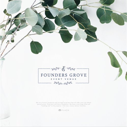 Classic brand with the title 'Sophisticated and luxurious logo for event services company.'