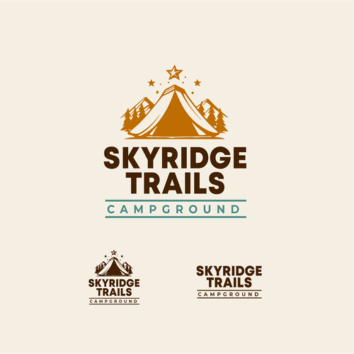 Tent design with the title 'bold concept for a camping logo'