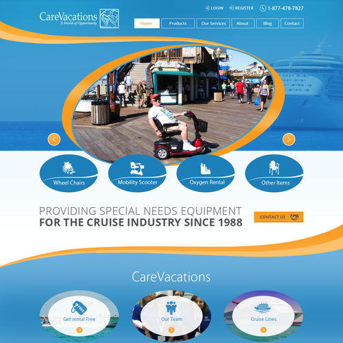 Tourism website with the title 'Graphical Custom Design'