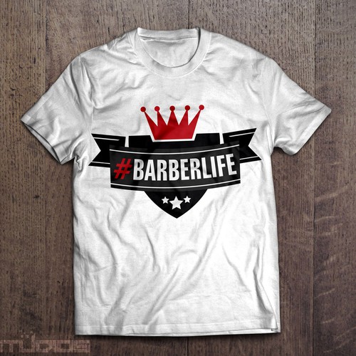 Cool t-shirt with the title 'Create a capturing modern Barber t-shirt design.'