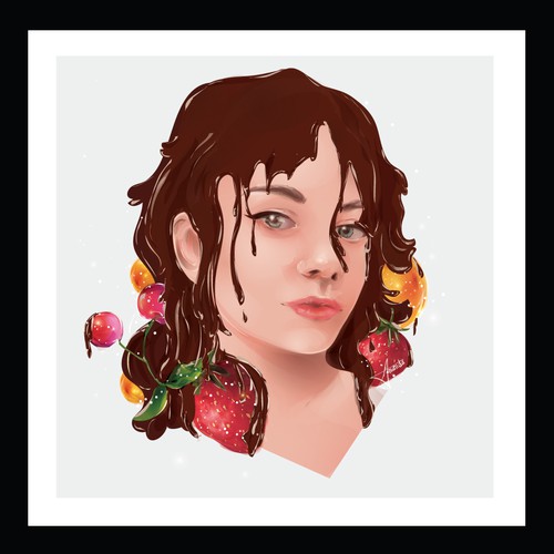 Fruit artwork with the title 'Illustration for Intermountain Nutrition'