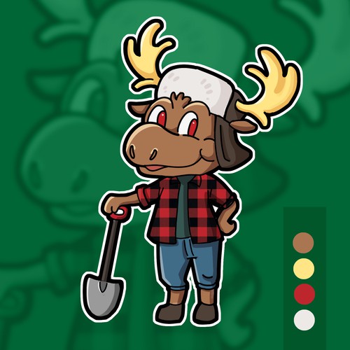 Moose design with the title 'Mascot'