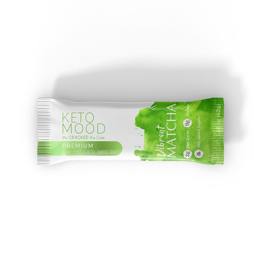 Matcha packaging with the title 'Keto Mood'