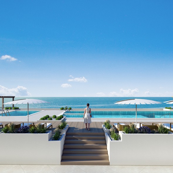 3D rendering design with the title '3D rooftop rendering'