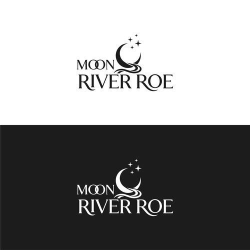 Riverside logo with the title 'Moon River Roe Logo Design'