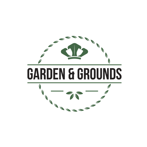 Gardening logo with the title 'Logo design for garden & grounds.'