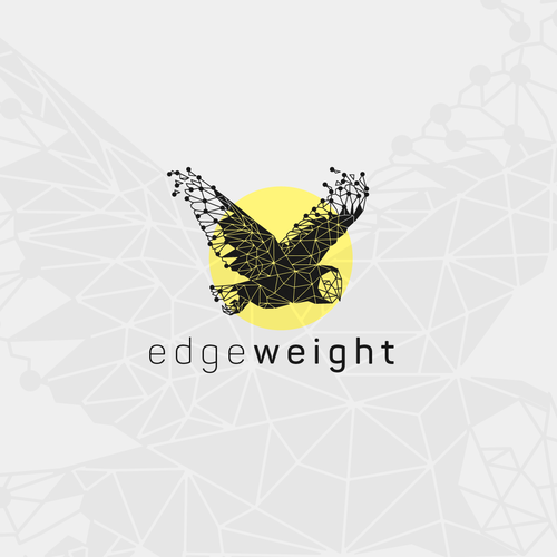 Owl logo with the title 'edge weight logo design'