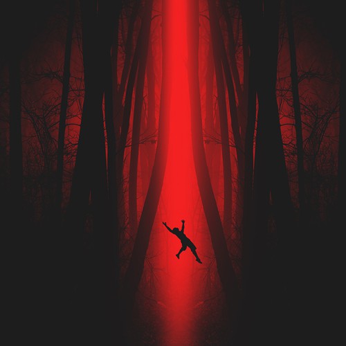 Alien design with the title 'Book cover "The Night Light"'
