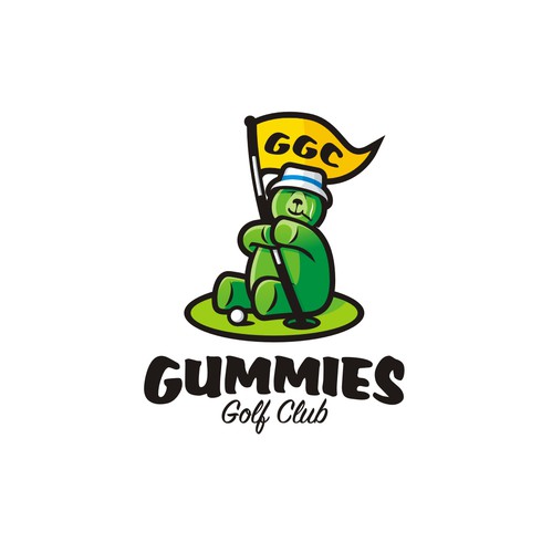 Pharmaceutical logo with the title 'Gummies Golf Club - Gummies and Golf are the bomb!!!'