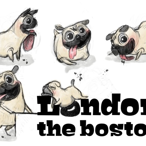 Expressive design with the title 'Pug'